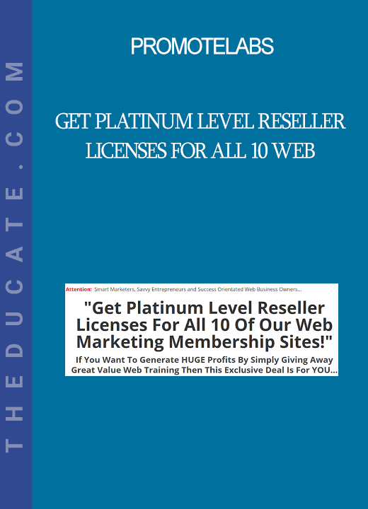 Promotelabs - Get Platinum Level Reseller Licenses For All 10 Web