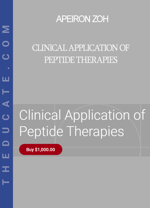 APEIRON ZOH - Clinical Application of Peptide Therapies