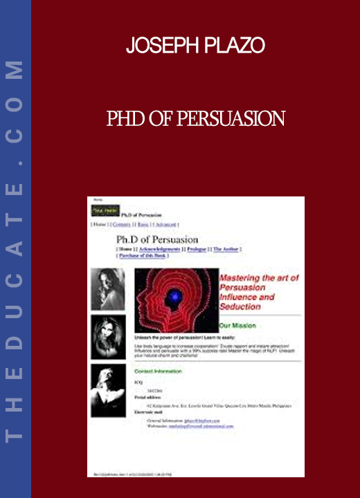 Joseph Plazo - PhD Of Persuasion